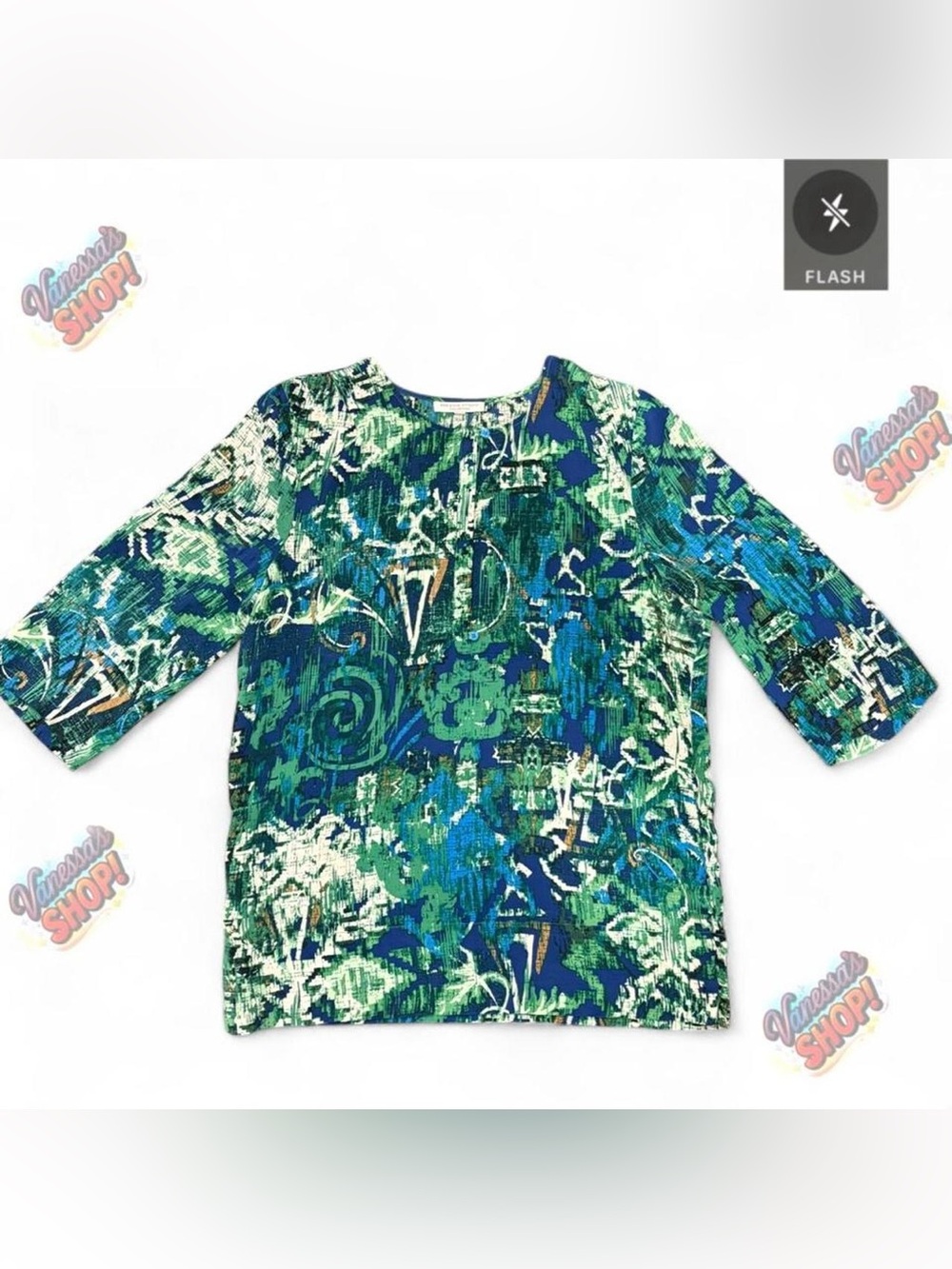 Adrienne Vittadini Abstract Print Tunic!